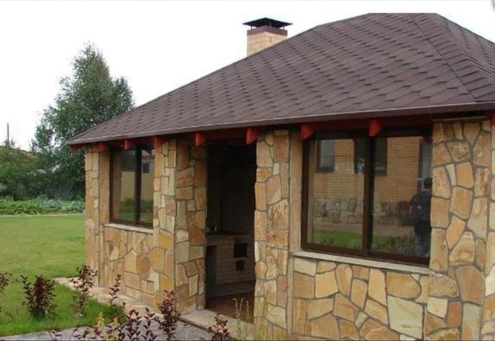 Плитняк златолит жёлтый для фасада 1,5-3 см купить в Волоколамске