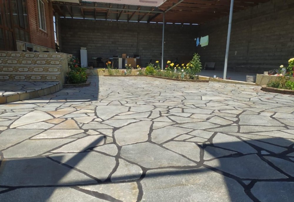 плитняк златолит серебристый