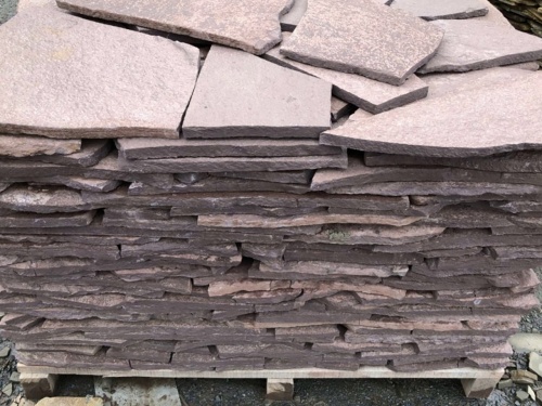 Плитняк лемезит бордовый для облицовки цоколя 20-25 мм  купить в Волоколамске